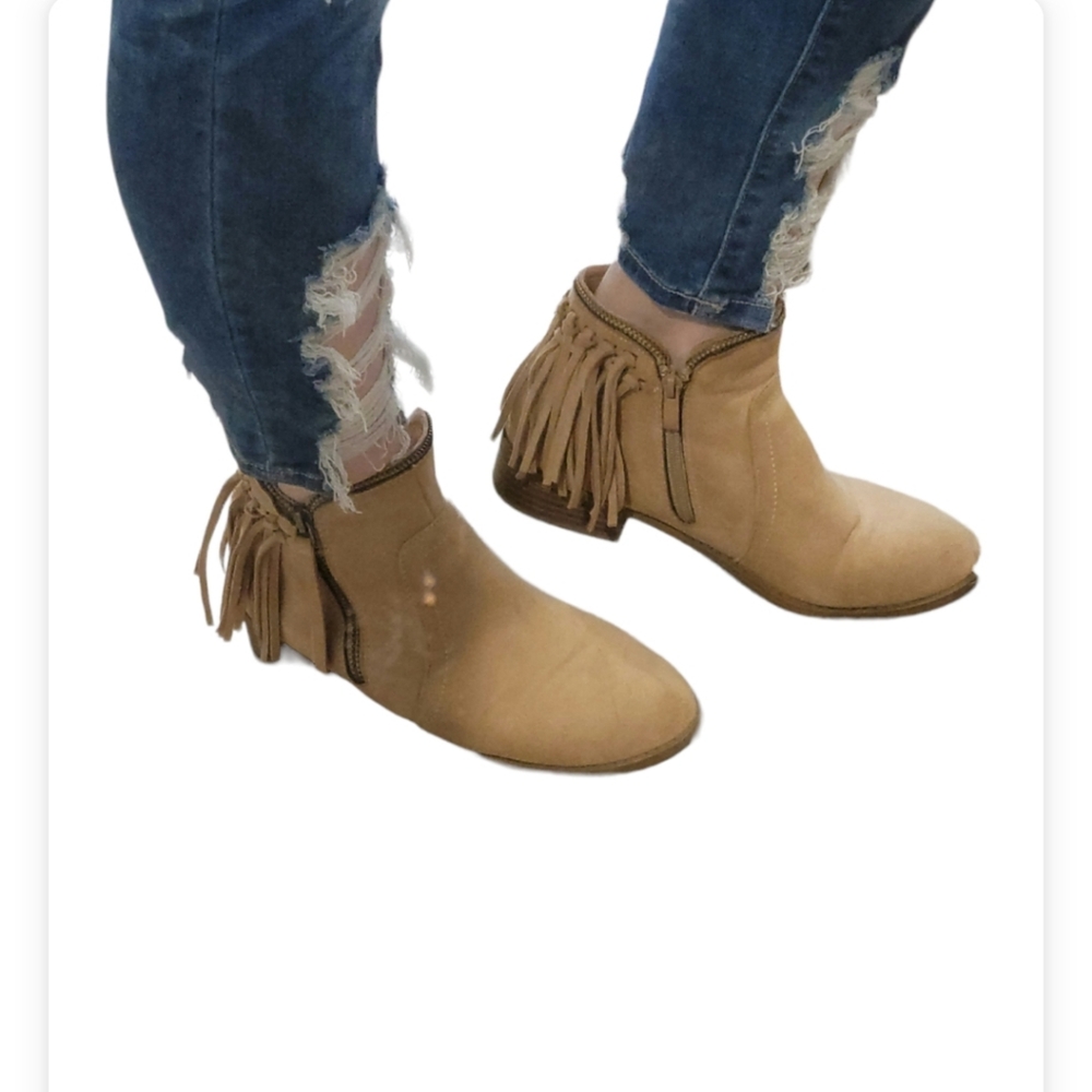 Wild G fringe ankle booties